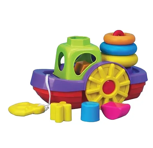 Логическая игра 5013 "Корабль", каталка, пирамидка, сортер, в коробке (6971017240175) - фото 1