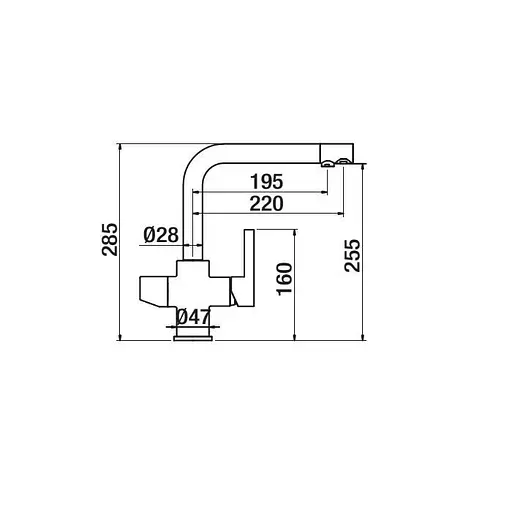 Смеситель для кухни на две воды GRB Kitchen Black 51831512 Черный - фото 2