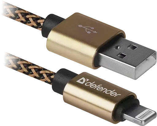 Кабель USB AM-Lightning M, 1.0м, золотистый, 01-03T PRO Defender - фото 2