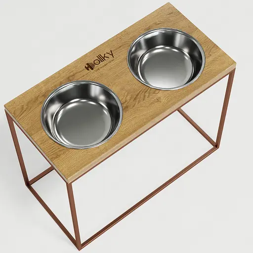 Hollky Base XL40 — миски на підставці для великих собак (2 × 1,8 л, висота 40 см) - фото 7