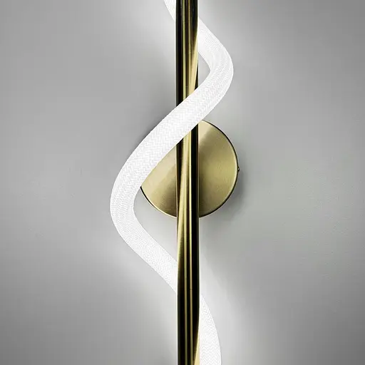 Латунне бра із обплетеним неоном 60 см Арт. W 202/600 AB Line F - фото 4