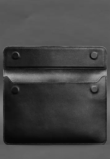 Шкіряний чохол-конверт BlankNote на магнітах для MacBook 15 дюйм Чорний - фото 3