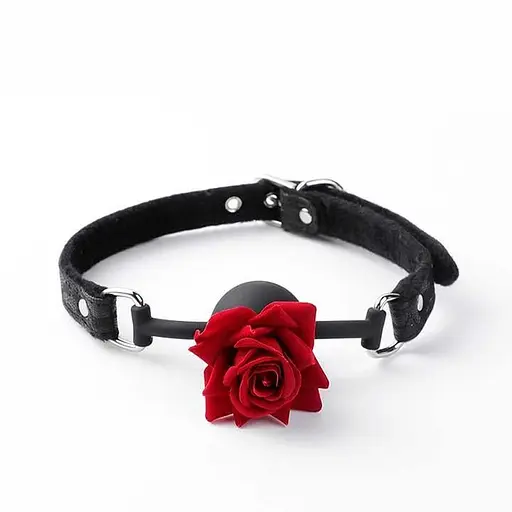 Кляп-шарик для ролевых BDSM игр 'Роза' Черный K000744 - фото 1