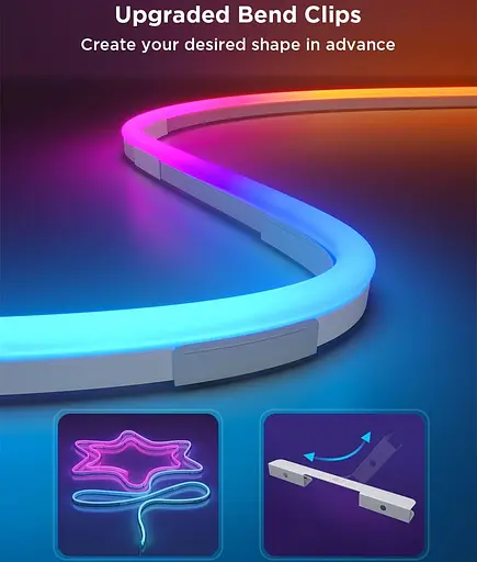 Стричка свитлодиодна розумна Govee H61D3 Neon Rope Light 2, 5м, RGBIC, WI-FI/Bluetooth, билий - фото 7
