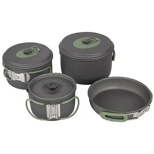 Набор посуды Bo-Camp Explorer 4 Pieces 19 Hard Anodized серый/зеленый (DAS302733) - фото 2