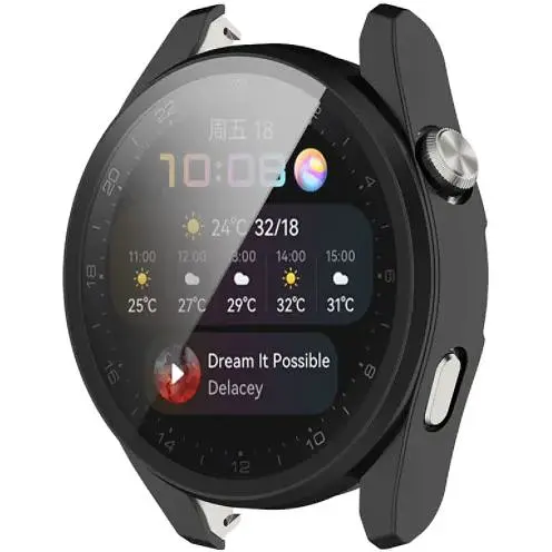 Чохол-накладка DK Пластик Soft-Touch Glass Full Cover для Huawei Watch 3 Pro (black) - фото 2