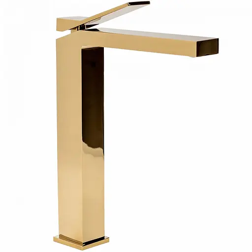 Смеситель для умывальника Rea Duet gold золотой высокий REA-B4415 Золотой - фото 1