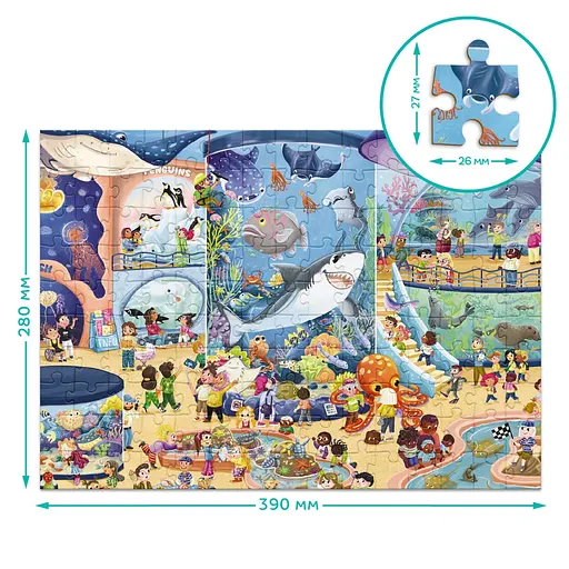 Дитячий віммельпазл "Музей Океанаріум" DoDo Toys 300641, 150 елементів - фото 4