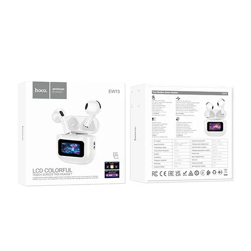 Навушники бездротові Hoco TWS EW73 вкладиші білий - фото 9