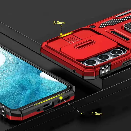 Чохол Epik ударостійкий Camshield Army Ring для Samsung Galaxy A35/A55 Червоний/Red - фото 6