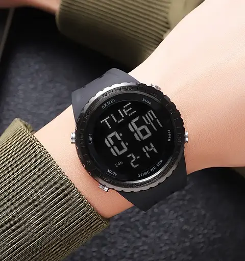 Годинник чоловічий наручний спортивний Skmei 2192 (Чорний з чорним) - фото 7