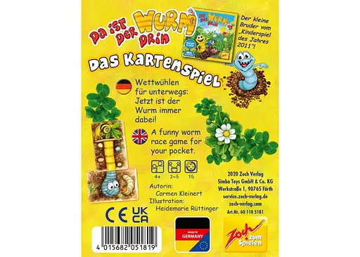 Настольная игра Zoch Там червяк. Карточная игра (Da ist der Wurm drin - Das Kartenspiel) (англ.) (601105181) - фото 3