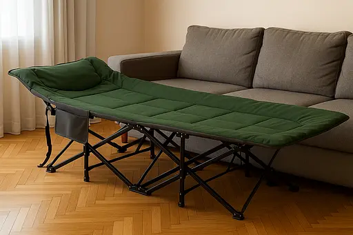 Туристична похідна розкладачка Leobro з вбудованим матрацом Green (LB-CC-K1-GRN) - фото 2