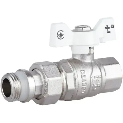 Кран шаровой Thermo Alliance "Американка" Forte 1/2" ВН прямой, антипротекание, бабочка SF222W15 - фото 1