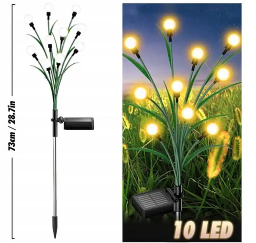 Світильник Sun Lamp Firefly Skylight із зеленим листям садовий декоративний 2 шт - фото 2