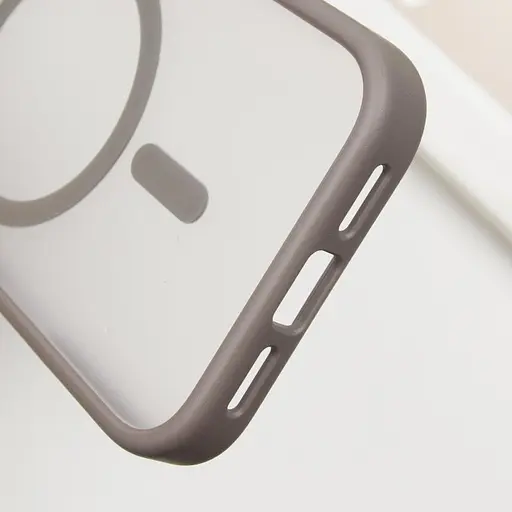 Чохол Epik TPU+PC Metal Buttons with MagSafe для Apple iPhone 16 Pro 6.3 Сірий - фото 5