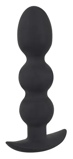 Анальна пробка Orion Black Velvets Heavy Beads 13.3 см (чорний) - фото 4
