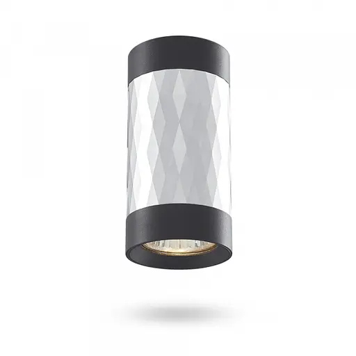 Світильник Videx під лампу GU10 SPF03A накладний чорний + срібляста призма - фото 2