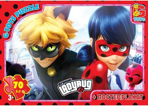 Пазлы G-Toys Леди Баг, 70 элементов, LB1006