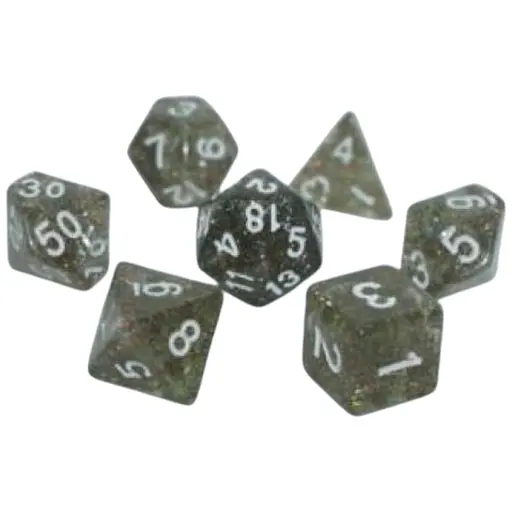 Набір кубиків Glitter 7 Dice Set - Grey , 7 шт. (g7dglit14)