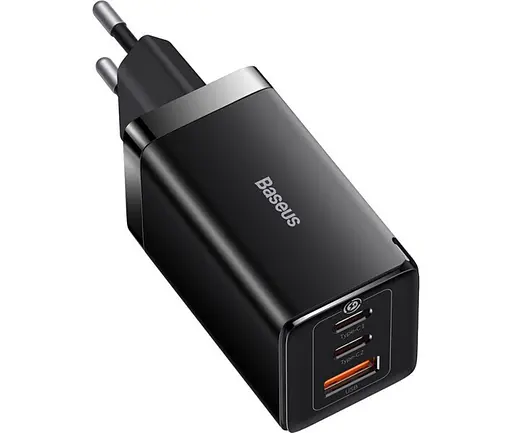 Мережевий зарядний пристрій Baseus 65W GaN5 Pro 3 порти CCGP120201 - фото 1
