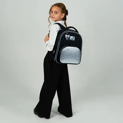 Рюкзак школьный каркасный Kite Education Black&Silver (K26-556M-2) - фото 14