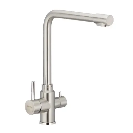 Змішувач для кухні на дві води Mixxus SUS 021 SS2817 Нержавіюча сталь - фото 1