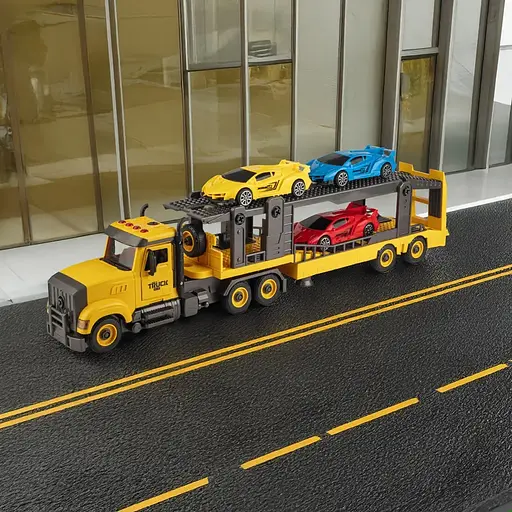 Машинка-конструктор Otamanko Автоконструктор Вантажівка тягач із легковими авто - фото 8