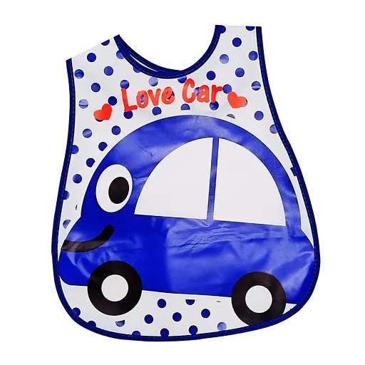 Слинявчик клейончастий "Love Car" Mega Zayka MGZ-0605-15 на липучці - фото 1