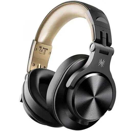 Наушники с микрофоном OneOdio Fusion A70 Black Gold - фото 2