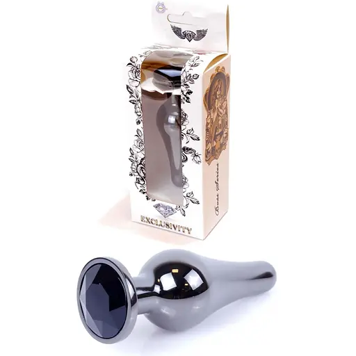 Анальна пробка Boss Of Toys Boss Series - Jewellery Dark Silver Butt Plug Black, BS6400056, Срібний / Чорний - фото 3