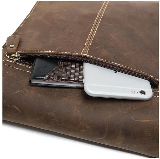 Чоловіча шкіряна сумка Vintage 27,5х22х5 см sum0012921 - фото 8