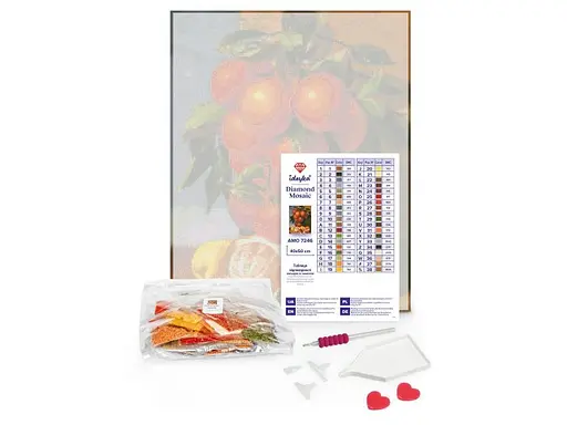 Алмазна мозаїка Ideyka Барвисті жоржини (40х50 см) - фото 2