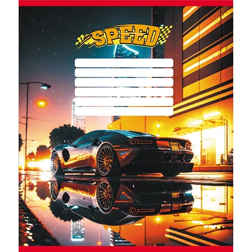 Зошит учнівський "Нічні вогні" Leader 012-520156L-4 в лінію, 12 аркушів - фото 1