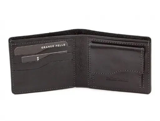 Кожаный мужской кошелек Grande Pelle 11х9х2 см acs0027514 - фото 5