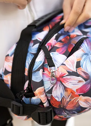 Сумка через плечо женская бананка Sambag Flex Pro принт "Flowers" 30×17×15 см (85451153) - фото 7