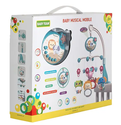 Іграшка-мобіль Baby Team музична різнокольорова (8563) - фото 3