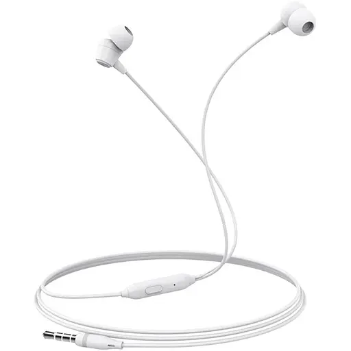 Провідні вакуумні навушники Borofone BM20, 3.5mm, 1.2m, Білий