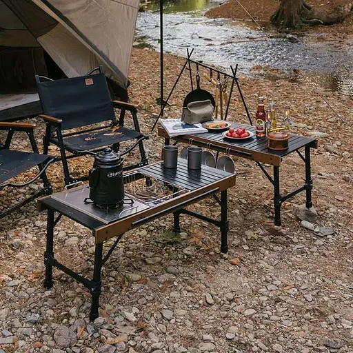 Розкладний туристичний стіл комбінований Naturehike NH21JU011 алюміній - фото 4