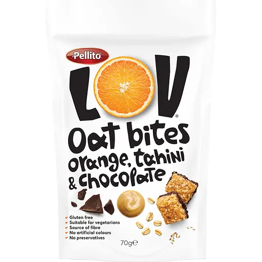 Овсяные снеки Pellito с апельсином, тахини и шоколадом 70 г - фото 1