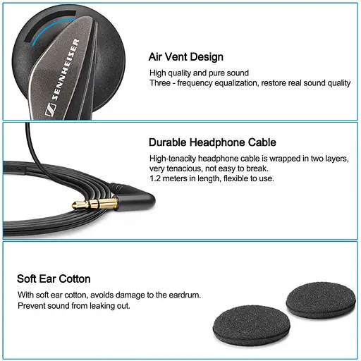 Навушники Sennheiser MX 375 з глибокими басами, 3,5 мм Оригінальні - фото 5