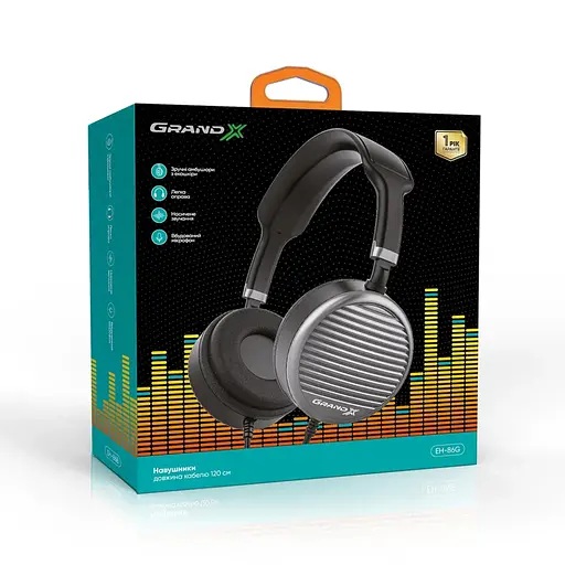 Наушники Grand-X EH-86G Grey (EH-86G) - фото 2