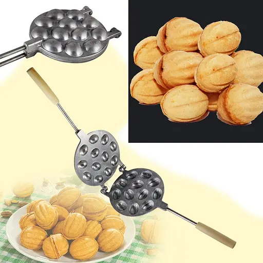 Орешница форма для выпечки орешков на 12 половинок крупных орехов ХЭАЗ Харьков, ХЕАЗ Серый 81827 - фото 5