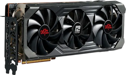 Видеокарта AMD Radeon RX 6800 XT 16GB Power Color Red Devil (AXRX 6800XT 16GBD6-3DHE/OC) Б/У - фото 1