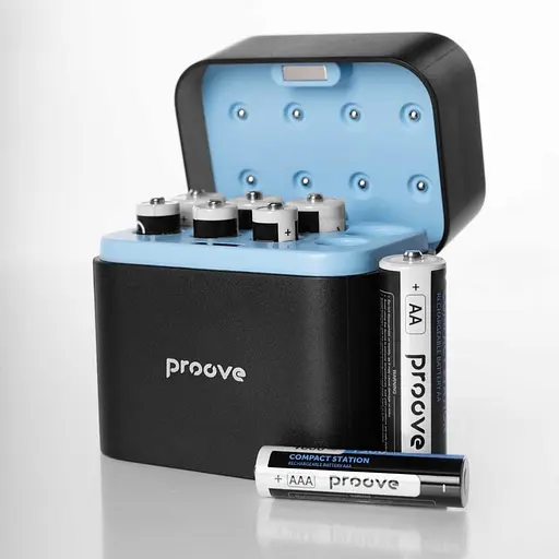 Зарядний Пристрій з Акумуляторними Батарейками Proove Compact Station 8pcs (4xAAA + 4xAA) black - фото 3