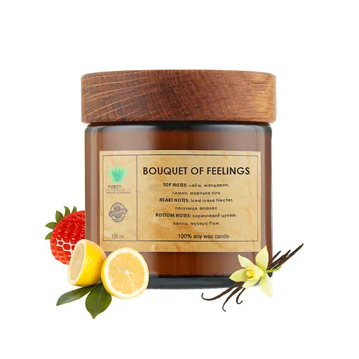 Аромасвічка Bouquet of feelings M PURITY 100 г - фото 1