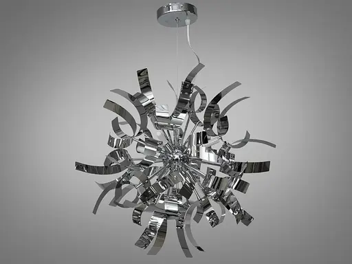 Люстра в сучасному стилі Loft для дому, кафе, колір хром, на 8 ламп - фото 2