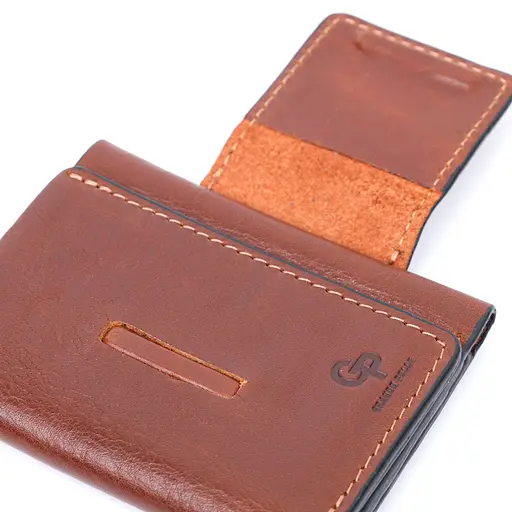 Шкіряний чоловічий гаманець Grande Pelle 8х10х1.5 см acs0026949 - фото 3