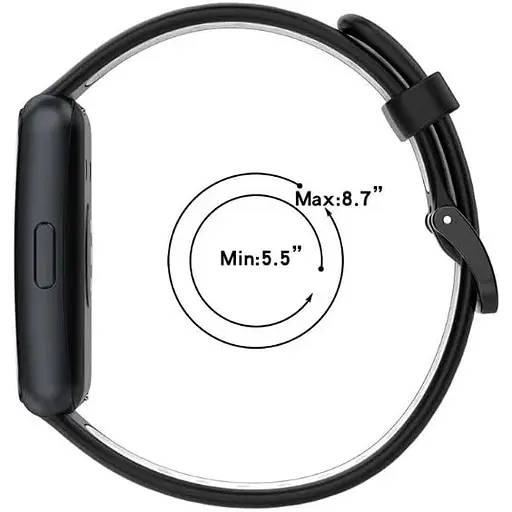 Ремінець Becover Vents Style для Huawei Band 7/Honor Band 7 Black-White (709439) - фото 2