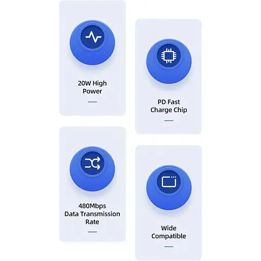 Кабель Usams US-SJ522 U71 USB-C to Lightning 20W 2m Black (SJ522USB01) [153989] - фото 6